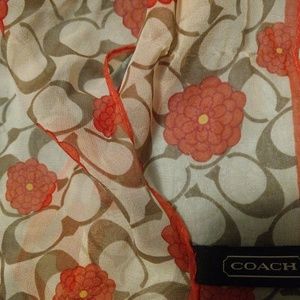 Poppy print Coach scarf
